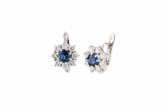 Sapphire and diamond earrings