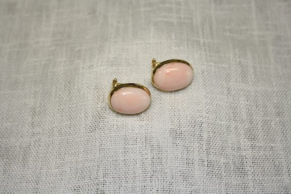 Pink coral earrings