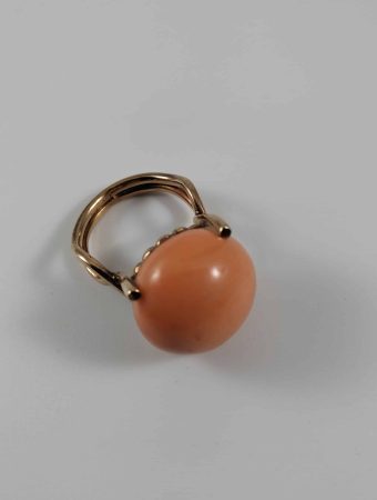 Anello corallo arancione